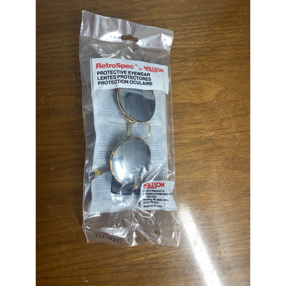 Vintage Willson RetroSpec Protective Eyewear Gold Rim, New with Original Package